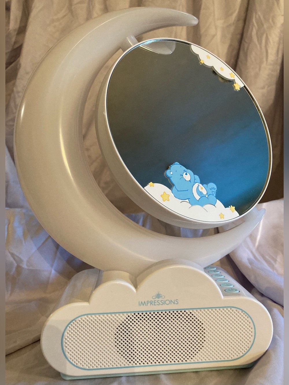 RGB Speaker Crescent Moon Swivel Mirror Bedtime Bear